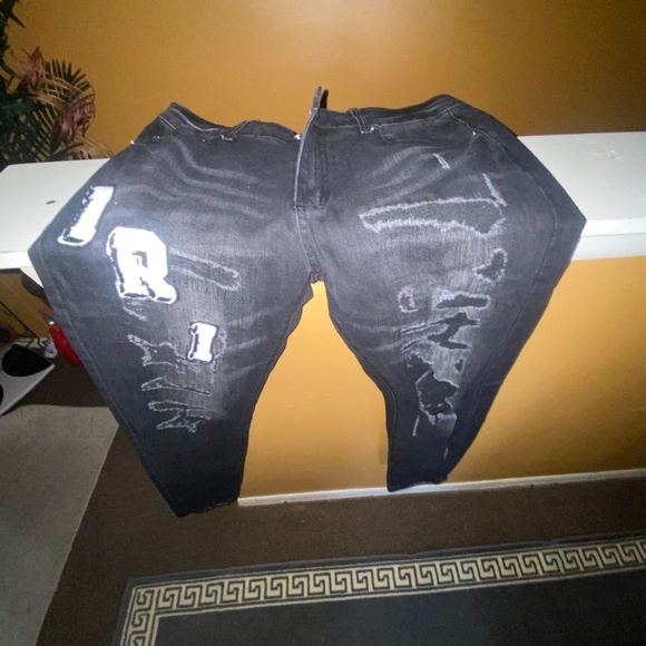 Amiri Men's Black and White Jeans